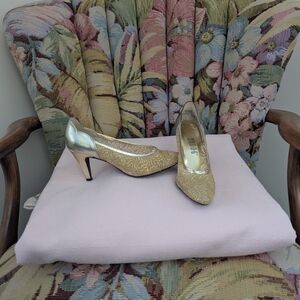 Stylish Gold and Silver Women's Heels